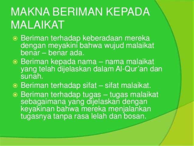 Iman kepada malaikat allahppt