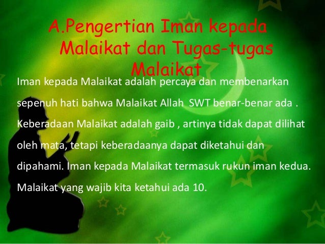 Iman kepada malaikat allah swt