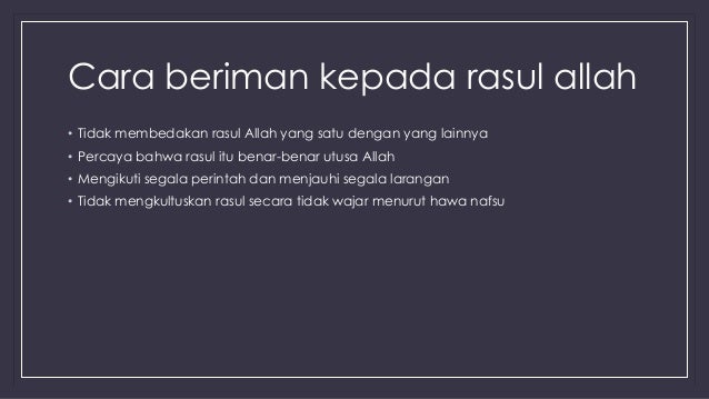 Iman Kepada Rasul