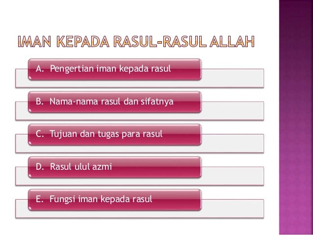 Iman kepada rasul allah