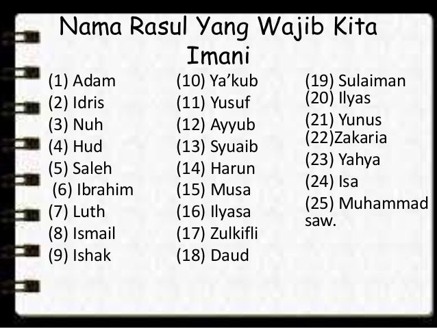 PPT Iman kepada rasul