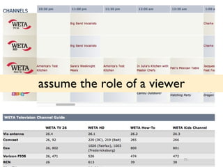 assume the role of a viewer




                          71
 