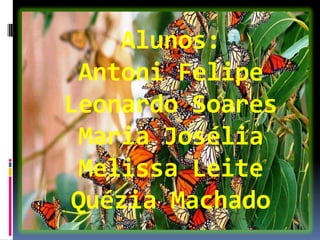 Alunos:
Antoni Felipe
Leonardo Soares
Maria Josélia
Melissa Leite
Quézia Machado
 