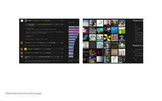 Backchannel and archive page
 