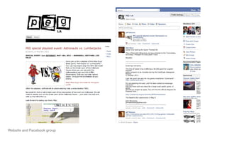 Website and Facebook group
 