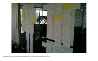 Brainstorm session at BMW technology office, Mountain View, CA
 