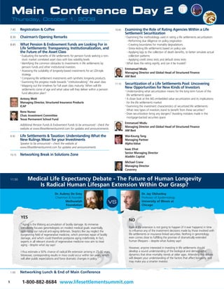 2nd Life Settlements & Longevity Summit