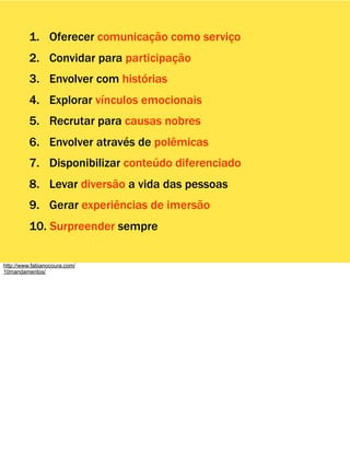 10 Mandamentos do Engajamento 2009 (PDF)