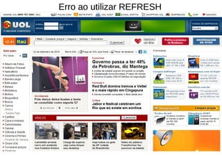 Erro ao utilizar REFRESH
 