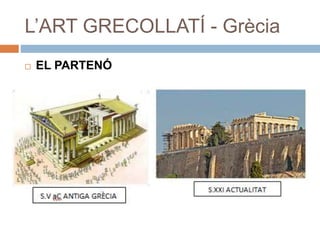 L’ART GRECOLLATÍ - Grècia
 EL PARTENÓ
 