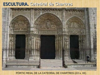 ESCULTURA.  Catedral de Chartres PÒRTIC REIAL DE LA CATEDRAL DE CHARTRES (2/2 s. XII) 