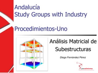 Andalucía  Study Groups with Industry Procedimientos-Uno  Análisis Matricial de  Subestructuras Diego Fernández Pérez 