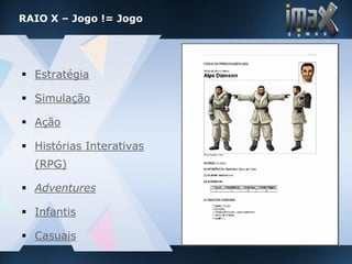 imax games - Desenvolvimento de Jogos