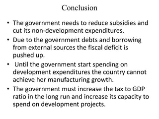 Non Development Imbalance between development and non development expenditure | PPTX