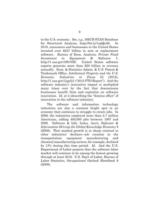 9
to the U.S. economy. See, e.g., OECD STAN Database
for Structural Analysis, http://bit.ly/1egQzAh. In
2010, consumers an...