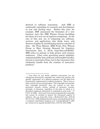 11
directed to software innovation. And IBM is
continually expanding its research and development
in new and exciting ways...