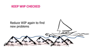 KEEP WIP CHECKED



Reduce WIP again to find
new problems
 