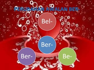 PERUBAHAN AWALAN BER-
 