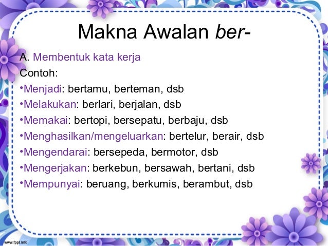 Imbuhan makna awalan