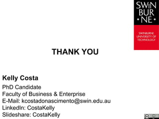 Swinburne
Traditional Marketing
WOM
Events
Pamphlets
Adhesives
Newspapers
Digital Marketing
E-mail - disruptive
‘Pop Up’ - disruptive
Website
Social Media
MARKETING COMMUNICATIONS
PLAN
 