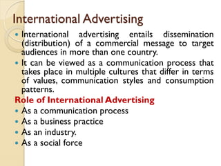 International Advertising Examples INTEGRATED MARKETING COMMUNICATIONS | PDF