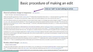 Click on "edit" to start editing an article
Basic procedure of making an edit
 
