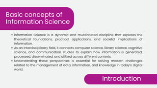 Fundamentals of Information Science : Basic Concepts | PDF