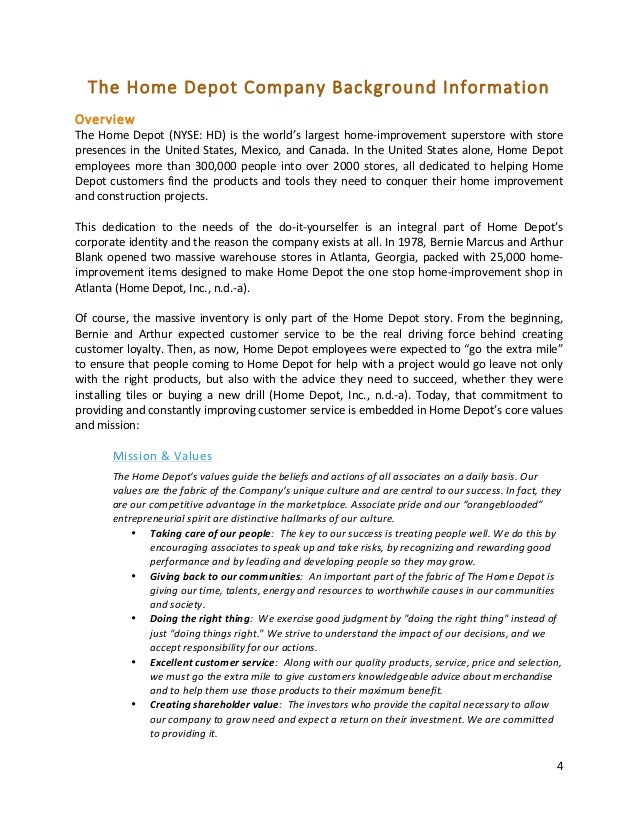 The Home Depot - IMC Plan (October 2014)