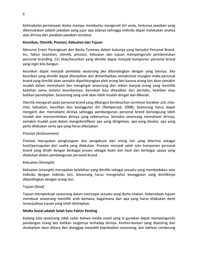 Materi Personal Branding Untuk Imc Skill Showing Pdf