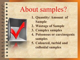 Instrumental method of chemical analysis | PPTX