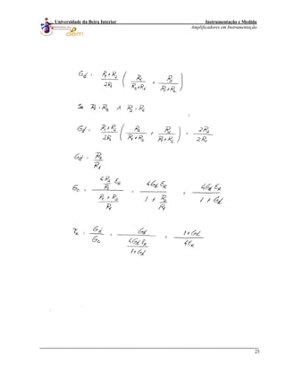 Instrumentação e Medida
Amplificadores em Instrumentação
25
Universidade da Beira Interior
 