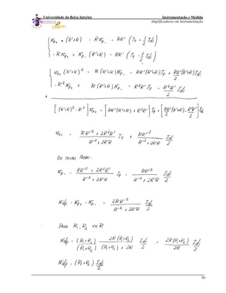Instrumentação e Medida
Amplificadores em Instrumentação
50
Universidade da Beira Interior
 