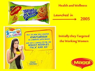 Launched in
2005
Health andWellness
Initiallythey Targeted
the WorkingWomen
 