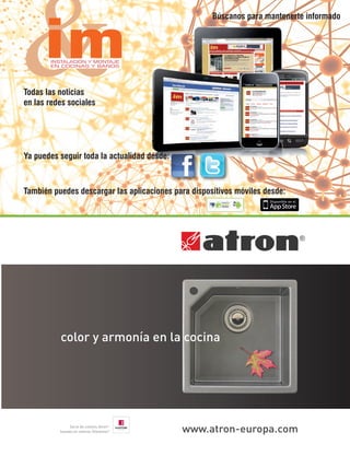 &

im

Búscanos para mantenerte informado

INSTALACIÓN Y MONTAJE
EN COCINAS Y BAÑOS

Todas las noticias
en las redes sociales

Ya puedes seguir toda la actualidad desde:

También puedes descargar las aplicaciones para dispositivos móviles desde:

instalación y montaje en cocinas y baños

73

 