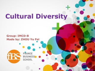 Cultural Diversity

Group: IMCD-B
Made by: ZHOU Yu Fei
 