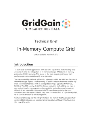 In-Memory Compute Grids… Explained | PDF