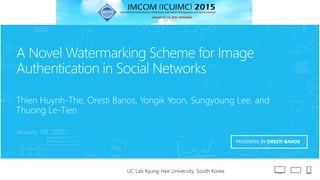 A Novel Watermarking Scheme for Image Authentication in Social Networks