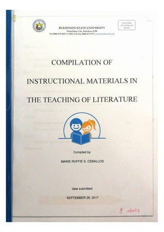 Compilation of Instructional Materials in the teaching of literature