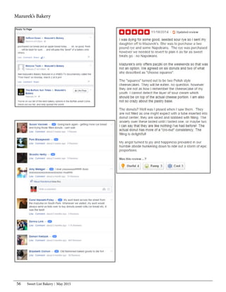 Sweet List Bakery May 201556
Mazurek’s Bakery
 