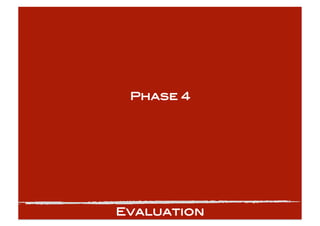 Phase 4!




Evaluation!
 