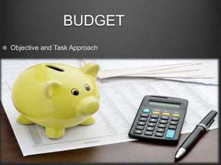 BUDGET
Objective and Task Approach
 