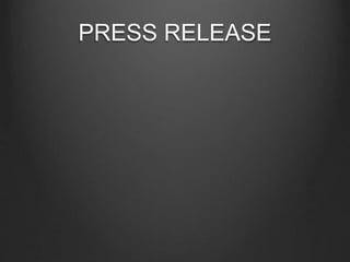 PRESS RELEASE
 