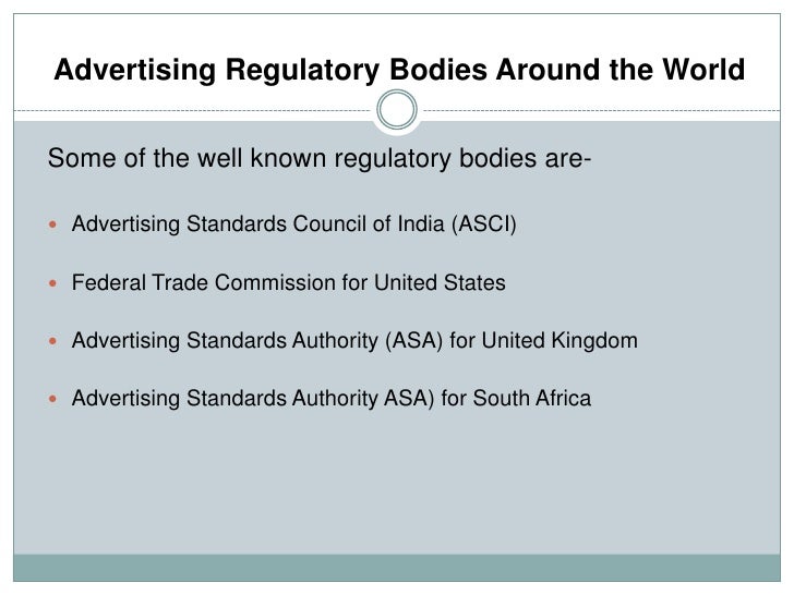 Regulations in Advertising