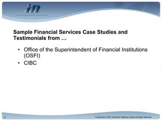 Sample Financial Services Case Studies and Testimonials from … Office of the Superintendent of Financial Institutions (OSFI) CIBC  