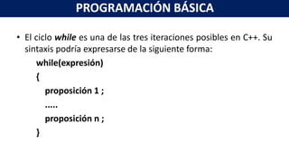 Ing. Mecatrónica, Prog. Básica U3 control de flujo | PPTX