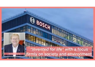 ?
how many €120K innovation projects
did Bosch initiate to enable the launch
of these 19 businesses?
in the last 3 years
Q...