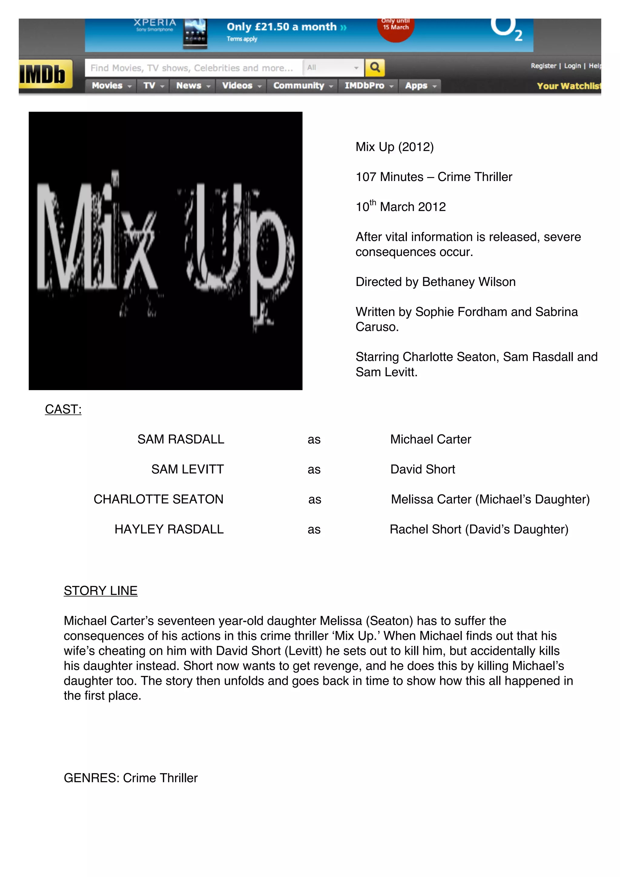 IMDB Template | PDF