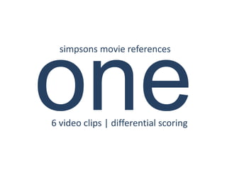 one simpsons movie references 6 video clips | differential scoring 