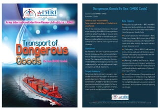 International Maritime Dangerous Goods -Code