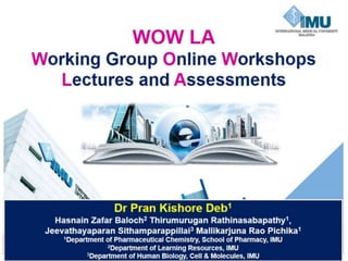 IMEC 2015 WOWLA (Working Group Online Workshops  Lectures and Assessments)